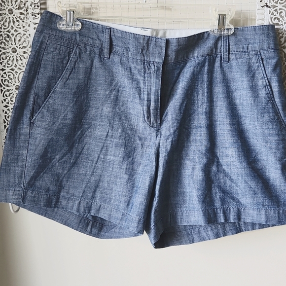 Lands End Chambray Shorts size 8 - Picture 1 of 11
